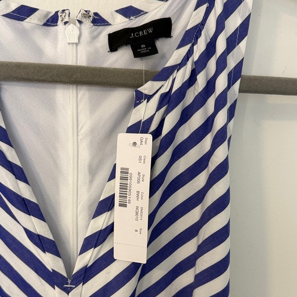 J.Crew V-neck jumpsuit in striped cotton poplin - Picture 4 of 8